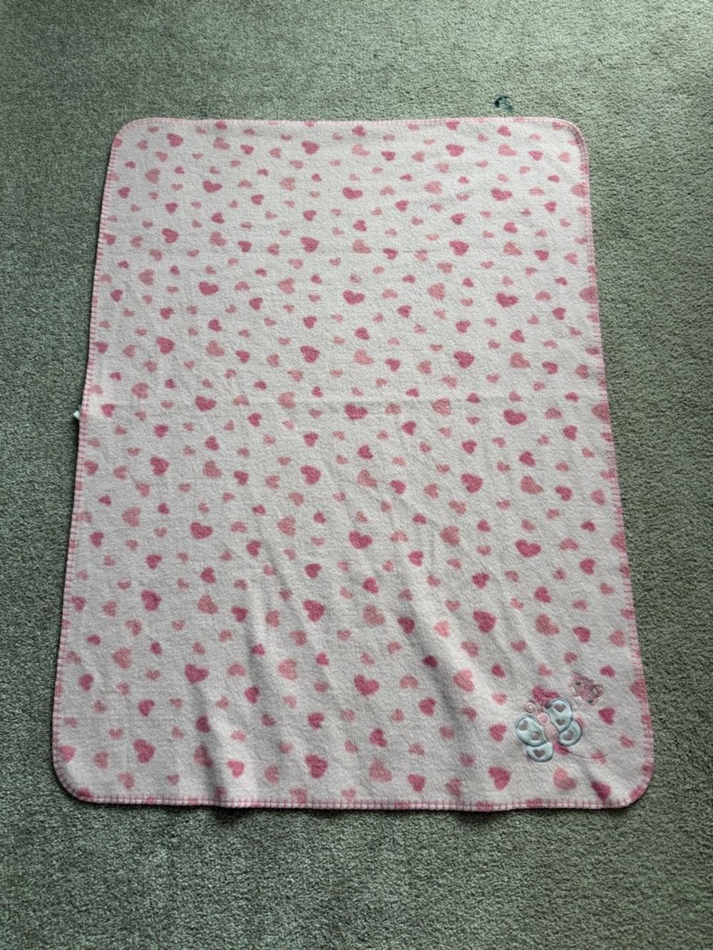 Just Born Butterfly Heart Baby
Blanket Single Layer Valentine Pink